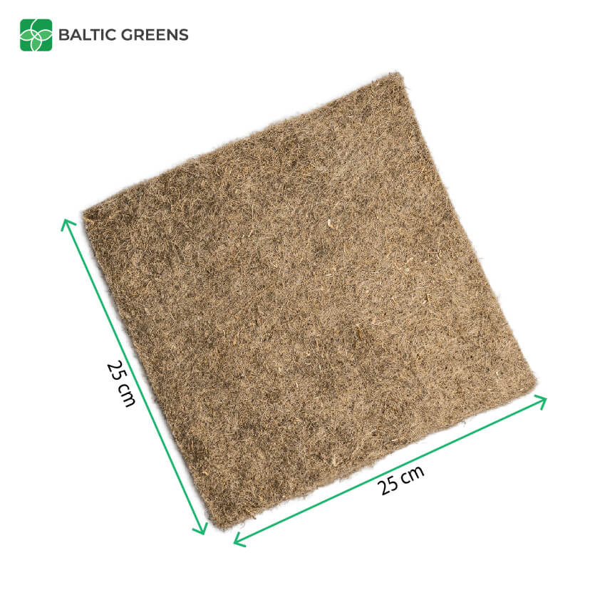 Flax fiber growing mat dimensions 25 x 25 cm
