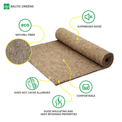 Hemp fiber pet mat benefits: natural fiber, suppresses noise, does not cause allergies, comfortable, good insulating and heat retaining properties
